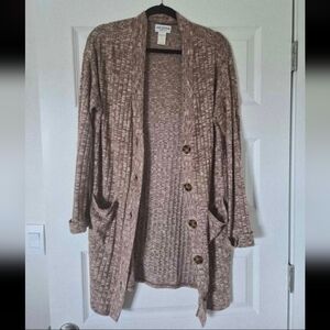 Arizona Jean Company Women’s Blush Button-Front Cardigan Sweater